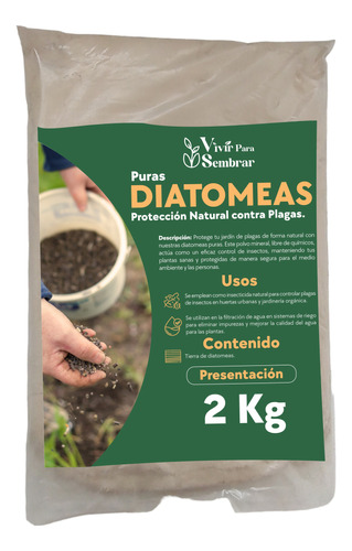 Diatomeas O Diatomita 2 Kg Control De Plagas Y Fertilizante