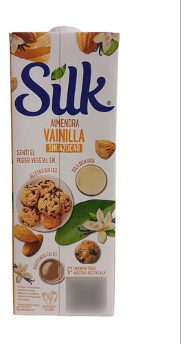 Leche De Almendra Silk Sin Azucar Sabor Vainilla 6 Unidades