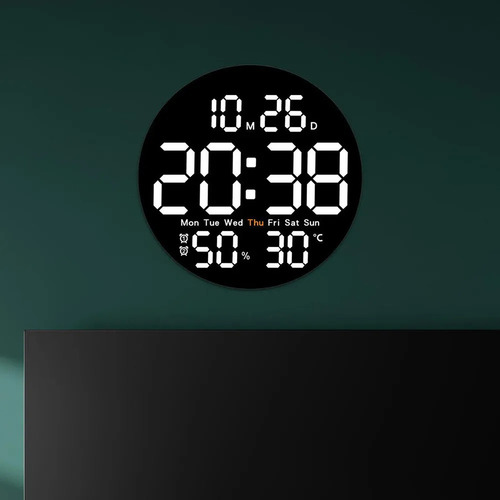 ; Reloj De Pared Digital Z, Led, Reloj Electrónico Blanco