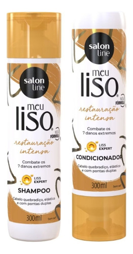 Shampoo + Cond Restauração Intensa Meu Liso Salon Line