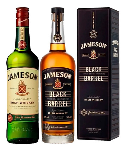 Whisky Jameson Irlandes Triple Destilado + Black Barrel