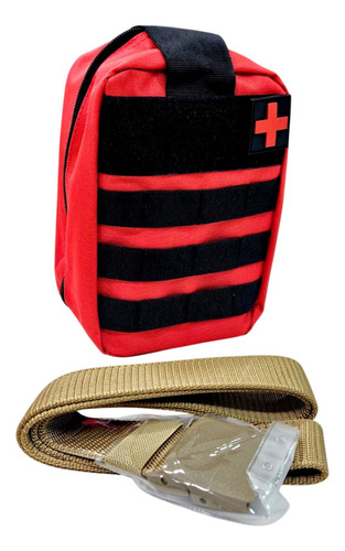 Mochila Botiquin Tactico Ligero Para Primero Auxilios Color Rojo