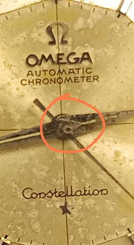 Relógio Omega Constellation Pie Pan Em Aço Preto Prateado Branco (Usado)