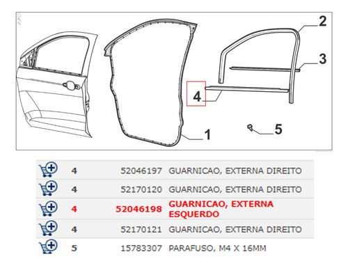 Pestana Dianteira Esquerdo Preto Fiat Cronos Drive 2025