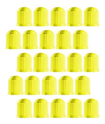 25 Tapas De Válvula De Vástago De Neumático Para Amarillo