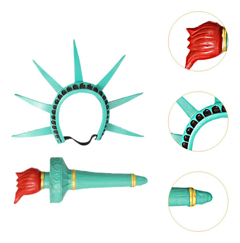 Estatua De Torch Y Corona Accesorios De Vestuario