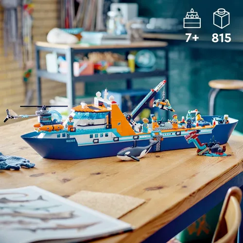 Kit Lego City 60368 Exploradores Del Ártico: Barco 815 Pz
