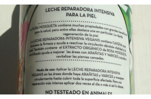Crema Humectante Veganis Rosa Mosqueta Para Cuerpo 500g