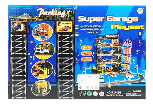 Playset Super Garage Grande Con 6 Autos Mundo P2788b