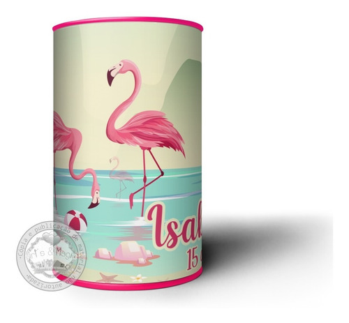 20 Cofrinho Personalizado Flamingo