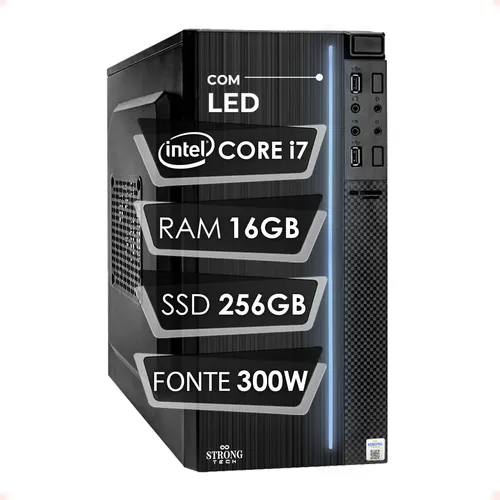 Pc Computador Cpu Intel Core I7 16gb Ssd 256gb Strong Tech