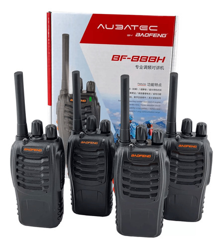 Radios Aubatec Bf-888h Uhf 400-470 Mhz Walkie Talkie Pack X4
