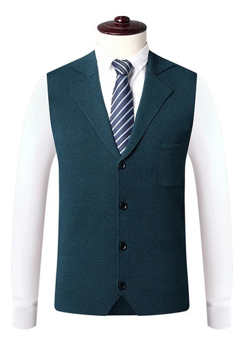 Chaleco Tipo Blazer Para Hombre, Otoño-invierno, Oficina Mas