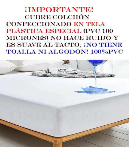 Cubre Colchon Funda Impermeable Protector 2x2 King Premium