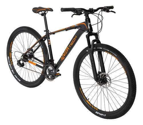Bicicleta Mtb Overtech R29 Aluminio Full Shimano Fr Disco Pp Color Negro/Naranja/Naranja Tamaño del cuadro M