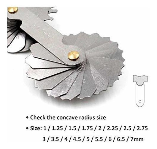 Herramienta Galga Espesor Concavo Convexo Acr Medidor