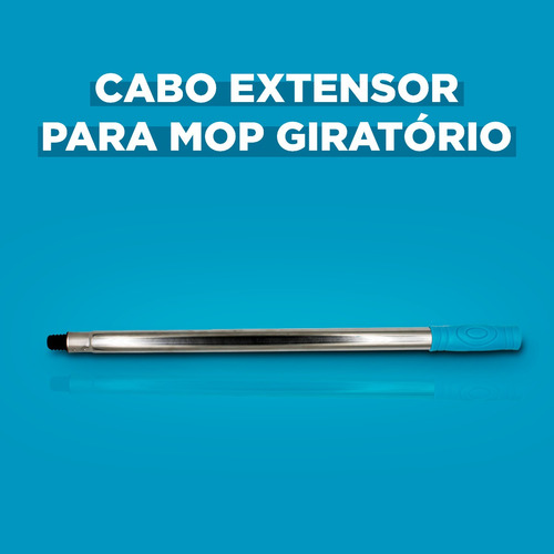Imagem 3 de 8 de Cabo Extensor 50cm Esfregão Mop Giratorio Alongador 123util