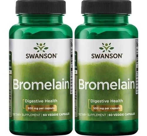 Bromelain Bromelina Swanson Pack 2x 500mg 60cap Envio Gratis