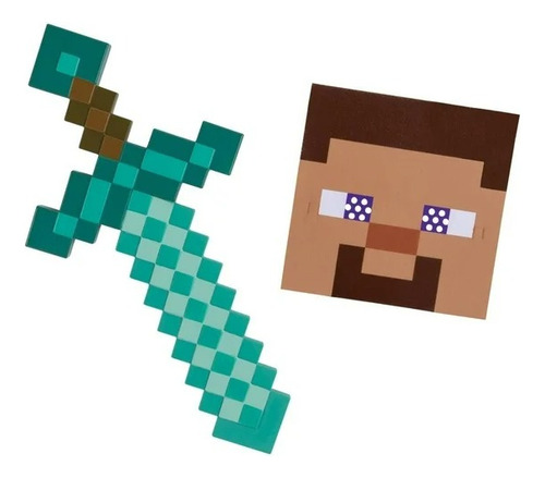 Disfraz Minecraft Máscara Y Pico Jwzs-29