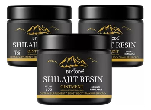 Shilajit Organic Organic Natural Natural Del Himalaya, 3 Uni