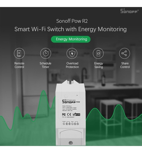 Imagen 3 de 4 de Sonoff Pow R2 16a - Mide / Controla Consumo