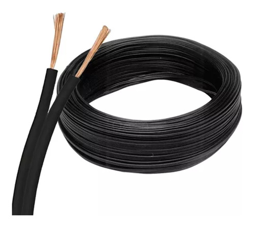 Cable Paralelo Bipolar Negro 2 X 1 Mm X 10m Trefilcon