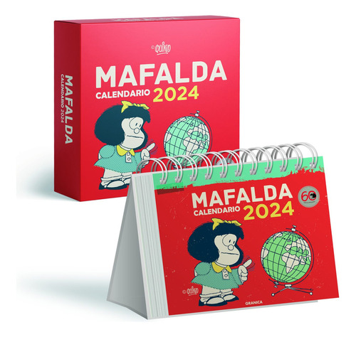 Maflada 2024 Calendario De Escritorio Con Caja Rojo
