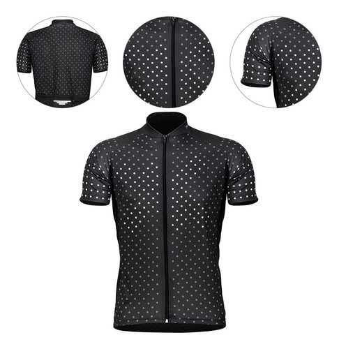 Camisa Mattos Racing Bike Points Preta E Branca Ciclismo 21