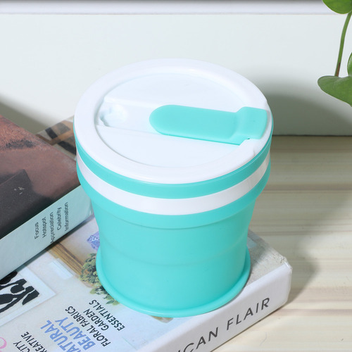 Taza Plegable Portátil De Silicona De 350 Ml Para Café
