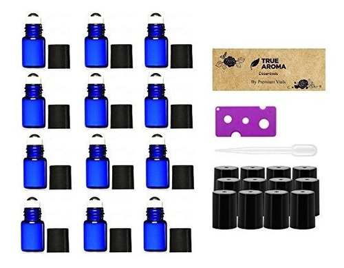 Frascos Premium, 12 Piezas, Azul Cobalto, Botellas De Vidrio