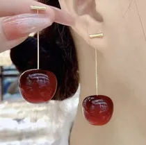 Comprar Zarcillos Cereza 3d De Moda Mujer Elegantes Cherry
