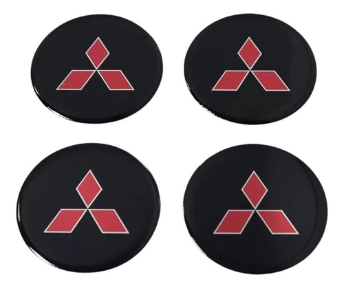 Adesivo Emblema Resinado Roda Mitsubishi 55mm Cl5
