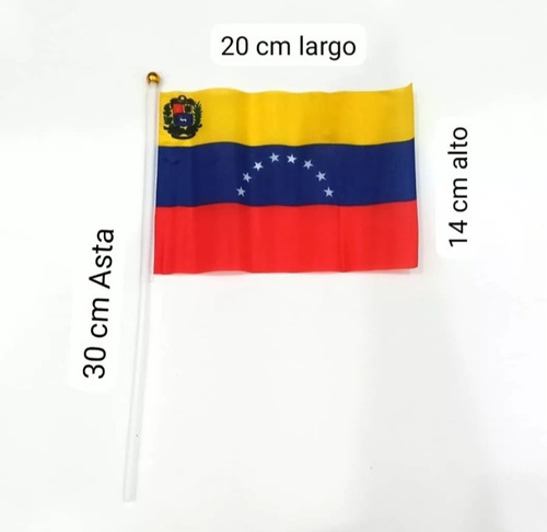 Banderas Venezuela 20x14cm Con Mástil.