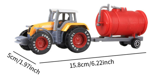 Farm Tractor Truck Toy Push And Go Party Supplies Orange