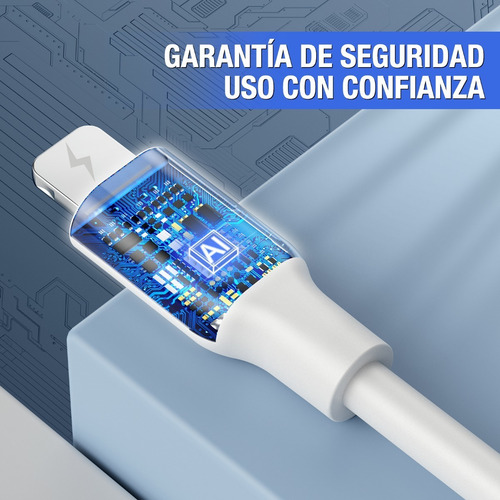1Hora CAB206 USB a Lightning Blanco 2 m