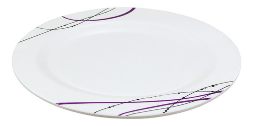 Plato Hondo Violeta De Melamina 22 Cm Diámetro X6 Kuchen