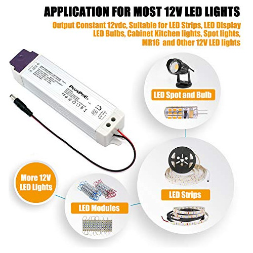 Controlador Led Regulable De 12 V Y 50 W, Transformador Led