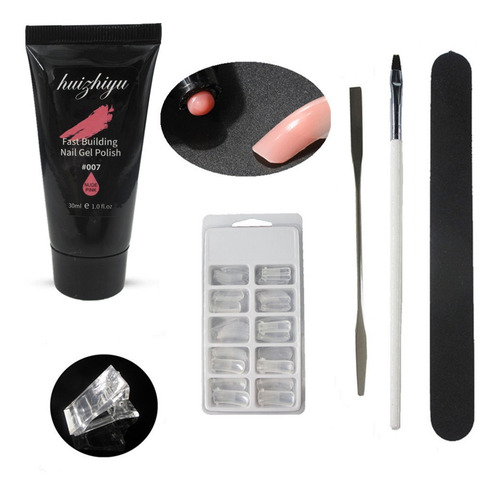 Imagen 2 de 3 de Diy Rápido Uñas Constructor Gel Poly Gel Kit Para Uñas