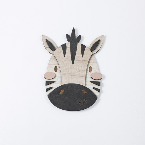 Cuadro Infantil Madera Cebra Rutilu Deco
