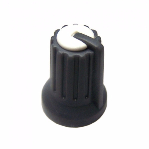 10 Peças- Knob Potenciômetro Eixo Estriado 6mm 481-2 Branco