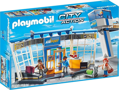 Playmobil 5338 Torre De Control + Aeropuerto City Action Edu