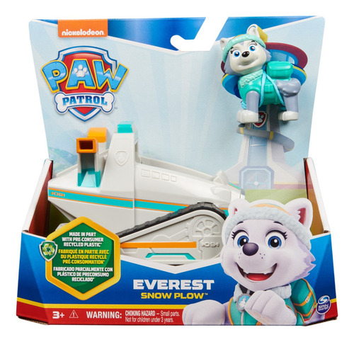 Paw Patrol Vehículo Básico Sustentable Everest Snow Plow Azul Claro
