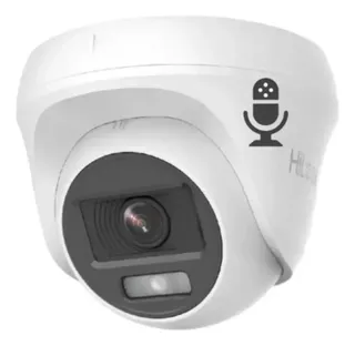 Câmera Dome Hikvision Thc T127 Lps Microfone Visão Noturna Cor Branco