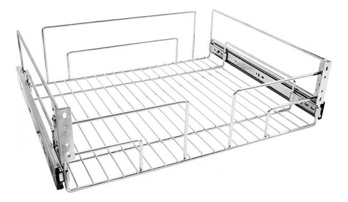 Gaveta Aramada Deslizante Cromado 42cm Mód 45cm Jomer 8371 Cor Prateado