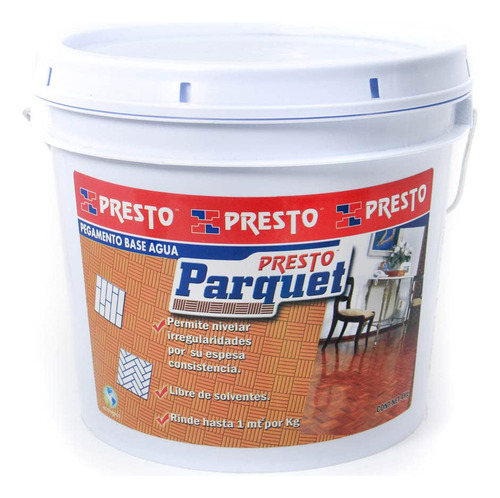 Pegamento Para Piso Presto Parquet Base Agua (4 Kg)