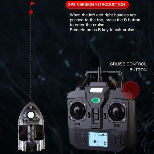 1.5kg Barco De Cebo De Pesca Rc Con Gps,500m Control Remoto