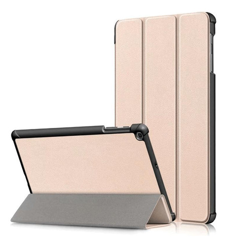 Kit Capa Magnética Tablet Amazon Fire Hd 8 + Vidro Dourado
