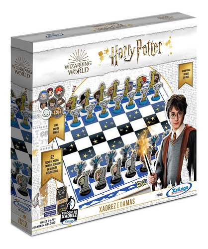 Imagem 3 de 8 de Xadrez E Damas Harry Potter Xalingo Brinquedos