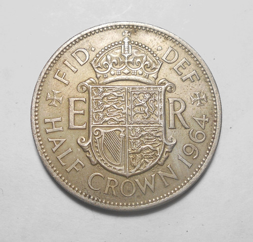 Gran Bretaña Half Crown 1/2 Corona 1964 - Km#907 - Exc. +