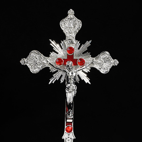 Reliquias De La Iglesia Jesús En El Soporte Cruz De Plata